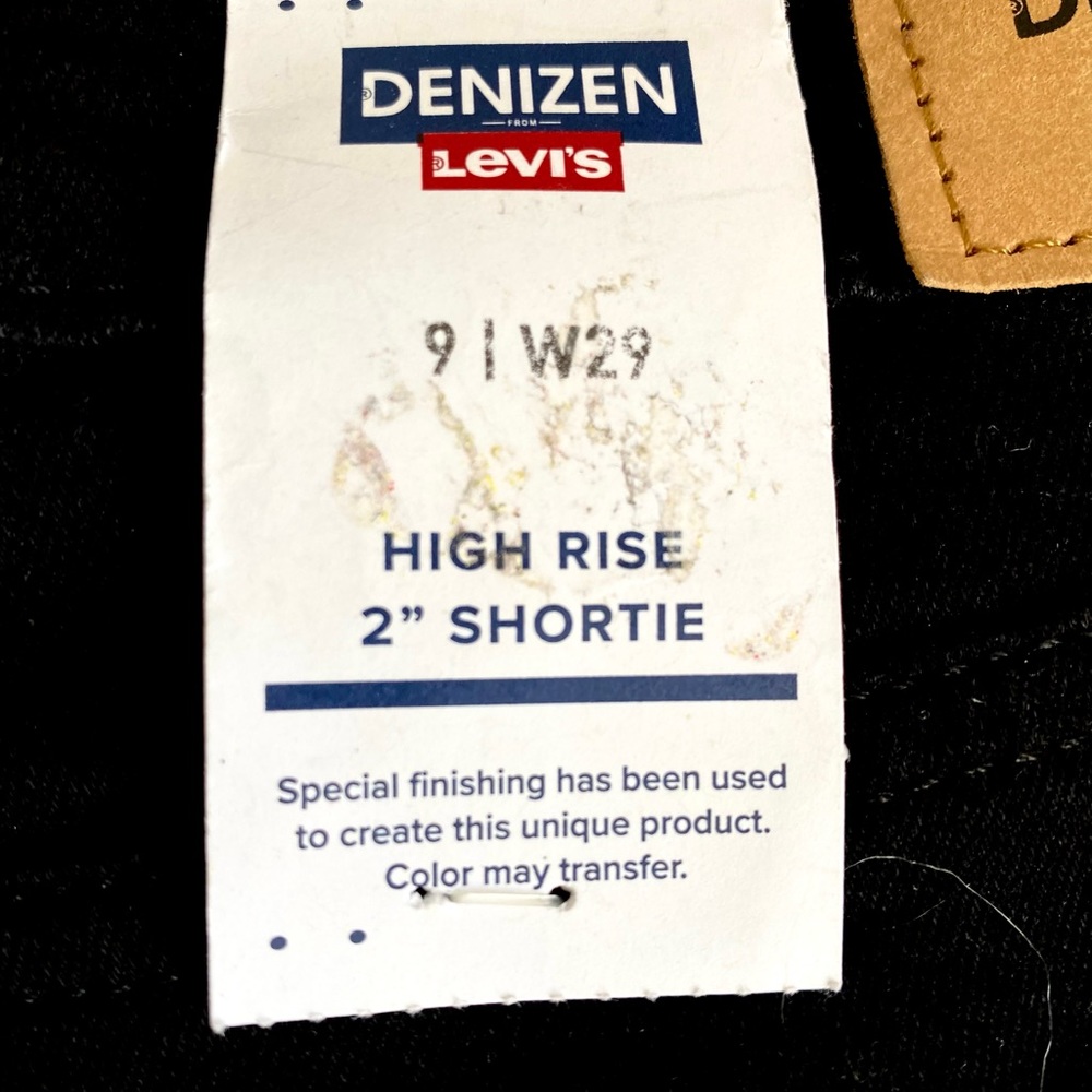 Levi’s Black Stretch Jean Shorts, High Waist, New, 9/29” - Picture 6 of 13